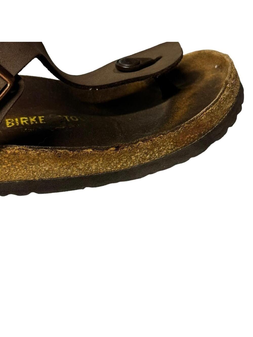 Birkenstock Gizeh Birkibuc Thong Sandals Brown Size 39 (US Women's 8-8.5) - Picture 10 of 16